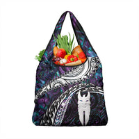 New Zealand Aotearoa Grocery Bag Maori Hei Rehua Paua Shell Glitter Purple LT05 1-pack One Size Purple - Polynesian Pride