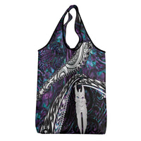New Zealand Aotearoa Grocery Bag Maori Hei Rehua Paua Shell Glitter Purple LT05 - Polynesian Pride
