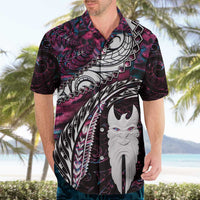New Zealand Aotearoa Hawaiian Shirt Maori Hei Rehua Paua Shell Glitter Pink LT05 - Polynesian Pride