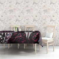 New Zealand Aotearoa Tablecloth Maori Hei Rehua Paua Shell Glitter Pink