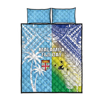 Happy Malampa Fiji Day Quilt Bed Set Half Mix Style