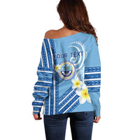 Personalised Federated States of Micronesia Off Shoulder Sweater Happy 38th Independence Anniversary