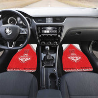 Tonga Mate Maa Rugby Car Mats Go Champions LT05 Set 2pcs - Front Red - Polynesian Pride