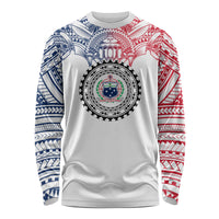 Samoa Black Saturday Long Sleeve Shirt Polynesian Tribal Simple Style LT05 Unisex White - Polynesian Pride