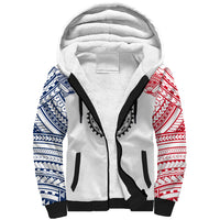 Samoa Black Saturday Sherpa Hoodie Polynesian Tribal Simple Style LT05 Unisex White - Polynesian Pride