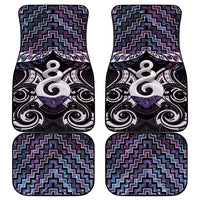 New Zealand Maori Car Mats Poutama Pikorua Purple Paua Shell LT05 - Polynesian Pride