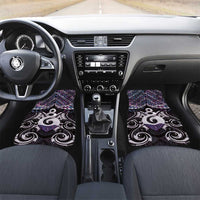 New Zealand Maori Car Mats Poutama Pikorua Purple Paua Shell LT05 Set 2pcs - Front Purple - Polynesian Pride