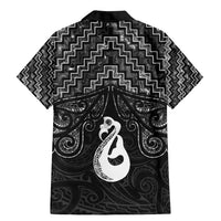 New Zealand Maori Family Matching Mermaid Dress and Hawaiian Shirt Poutama Manaia Black Paua Shell LT05 - Polynesian Pride