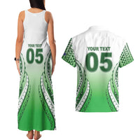 Custom Cook Islands Avaiki Rugby Couples Matching Tank Maxi Dress and Hawaiian Shirt Go Champions - Polynesian Pride