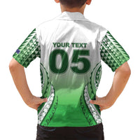 Custom Cook Islands Avaiki Rugby Family Matching Off Shoulder Short Dress and Hawaiian Shirt Go Champions - Polynesian Pride