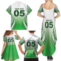 Custom Cook Islands Avaiki Rugby Family Matching Summer Maxi Dress and Hawaiian Shirt Go Champions - Polynesian Pride