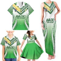 Custom Cook Islands Avaiki Rugby Family Matching Tank Maxi Dress and Hawaiian Shirt Go Champions - Polynesian Pride