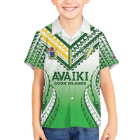 Custom Cook Islands Avaiki Rugby Family Matching Tank Maxi Dress and Hawaiian Shirt Go Champions - Polynesian Pride