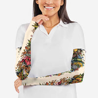 Hawaii And Japan Arm Sleeves Tiki With Oni Mask - Polynesian Pride