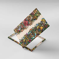 Hawaii And Japan Canvas Wall Art Tiki With Oni Mask - Polynesian Pride