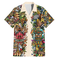 Hawaii And Japan Family Matching Mermaid Dress and Hawaiian Shirt Tiki With Oni Mask - Polynesian Pride