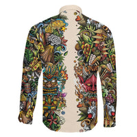Hawaii And Japan Family Matching Mermaid Dress and Hawaiian Shirt Tiki With Oni Mask LT05 - Polynesian Pride
