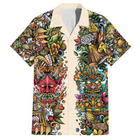 Hawaii And Japan Family Matching Off Shoulder Maxi Dress and Hawaiian Shirt Tiki With Oni Mask - Polynesian Pride