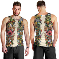 Hawaii And Japan Men Tank Top Tiki With Oni Mask - Polynesian Pride