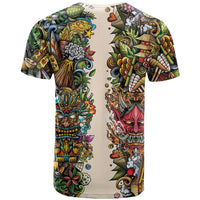 Hawaii And Japan T Shirt Tiki With Oni Mask - Polynesian Pride