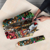 Hawaii And Japan Umbrella Tiki With Oni Mask - Polynesian Pride