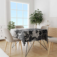 Hawaiian And Japanese Culture Tablecloth Irezumi Dragon With Polynesian Pattern White - Polynesian Pride