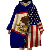 American Samoa Flag Day Wearable Blanket Hoodie Polynesian Tribal Pattern LT05 - Polynesian Pride