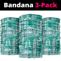Teal Hawaii Tapa Pattern Neck Gaiter With Heliconia Vintage Style LT05 package One Size: 25*50cm Teal - Polynesian Pride