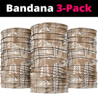 Beige Hawaii Tapa Pattern Neck Gaiter With Heliconia Vintage Style LT05 package One Size: 25*50cm Beige - Polynesian Pride