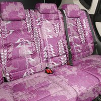 Magenta Hawaii Tapa Pattern Back Car Seat Cover With Heliconia Vintage Style LT05 - Polynesian Pride