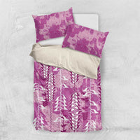 Magenta Hawaii Tapa Pattern Bedding Set With Heliconia Vintage Style LT05 US Twin 172cm x 218cm Magenta - Polynesian Pride