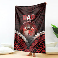 Tonga Happy Father's Day Blanket Ofa Lahi Atu Dad Polynesian Tribal