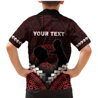 Personalised Tonga Happy Father's Day Family Matching Mermaid Dress and Hawaiian Shirt Ofa Lahi Atu Dad Polynesian Tribal