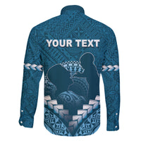 Personalised Fiji Happy Father's Day Family Matching Mermaid Dress and Hawaiian Shirt Au Lomani Iko Dad Polynesian Tribal