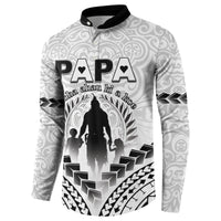 Personalised New Zealand Happy Father's Day Button Sweatshirt Aroha Ahau Ki A Koe Papa Polynesian Tribal LT05 - Polynesian Pride