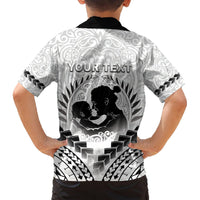 Personalised New Zealand Happy Father's Day Hawaiian Shirt Aroha Ahau Ki A Koe Papa Polynesian Tribal