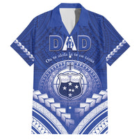 Personalised Samoa Happy Father's Day Hawaiian Shirt Ou Te Alofa Ia Te Oe Tama Dad Polynesian Tribal LT05 Blue - Polynesian Pride