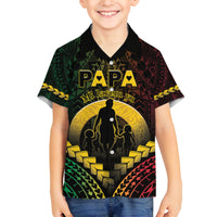 Personalised Vanuatu Happy Father's Day Family Matching Summer Maxi Dress and Hawaiian Shirt Mi Lavem Yu Papa Polynesian Tribal