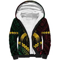 Personalised Vanuatu Happy Father's Day Sherpa Hoodie Mi Lavem Yu Papa Polynesian Tribal LT05 Unisex Reggae - Polynesian Pride
