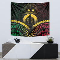 Vanuatu Happy Father's Day Tapestry Mi Lavem Yu Papa Polynesian Tribal