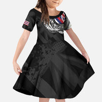Hawaii Flag Day Family Matching Long Sleeve Bodycon Dress and Hawaiian Shirt Hawaiian Maile Lei