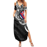 Hawaii Flag Day Family Matching Summer Maxi Dress and Hawaiian Shirt Hawaiian Maile Lei