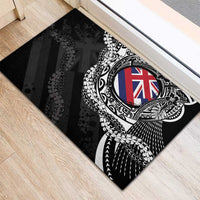 Hawaii Flag Day Rubber Doormat Hawaiian Maile Lei