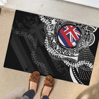Hawaii Flag Day Rubber Doormat Hawaiian Maile Lei