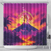 Hawaii Kilauea Volcano Shower Curtain There Is Pele Goddess Of The Volcano - Polynesian Pride