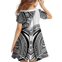 Hibiscus With White Austronesian Tattoo Pattern Family Matching Off Shoulder Maxi Dress and Hawaiian Shirt - Polynesian Pride