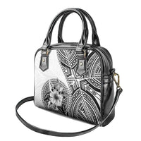Hibiscus With White Austronesian Tattoo Pattern Shoulder Handbag LT05 - Polynesian Pride