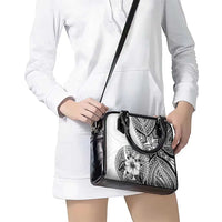 Hibiscus With White Austronesian Tattoo Pattern Shoulder Handbag LT05 - Polynesian Pride