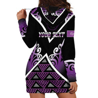Personalised Aotearoa Moriori Hoodie Dress Maori Pattern New Zealand - Polynesian Pride