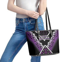 Aotearoa Moriori Leather Tote Bag Maori Pattern New Zealand LT05 - Polynesian Pride